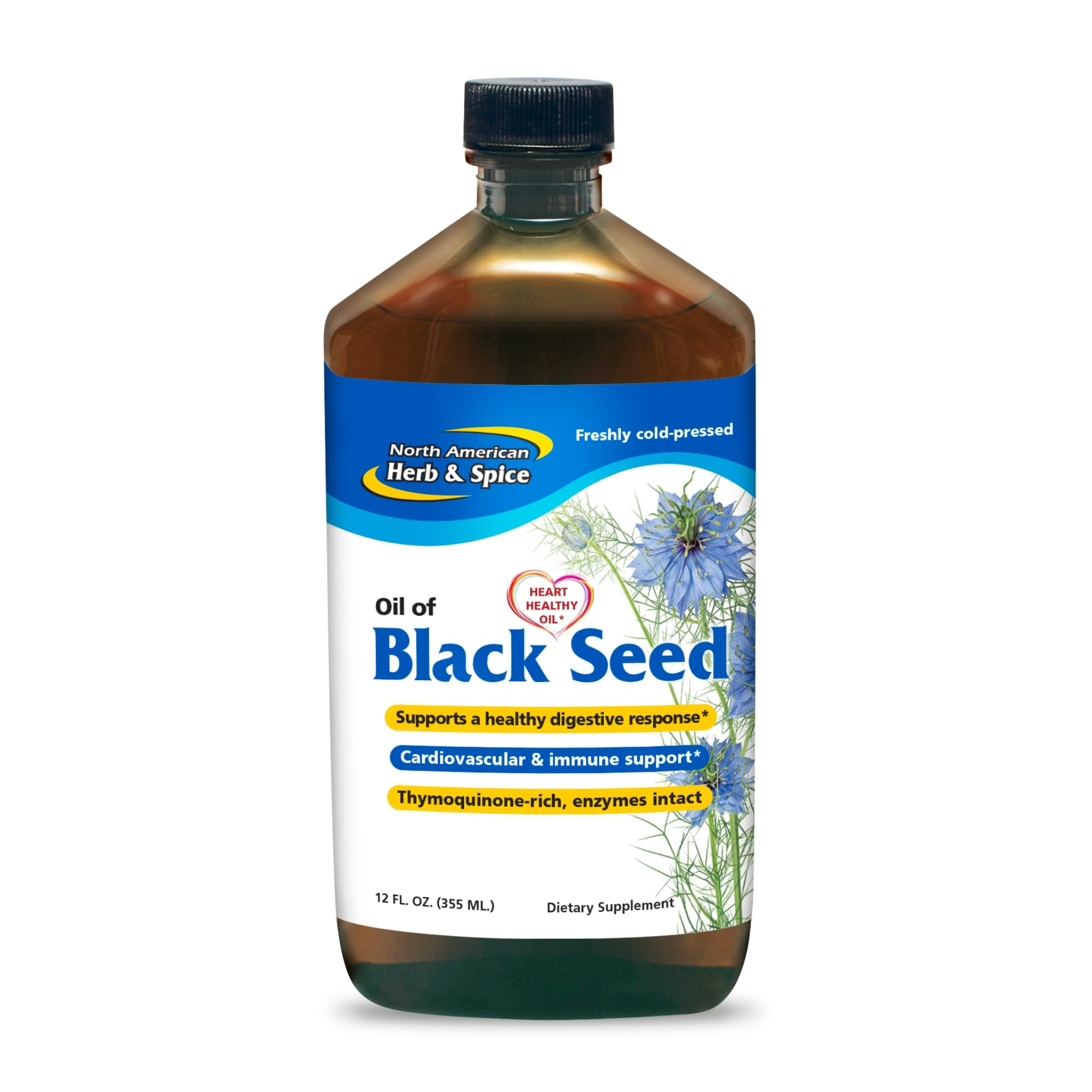 Oil of Black Seed - 12 fl oz - Digestive & Arterial Support - Non-GMO - 72 Servings