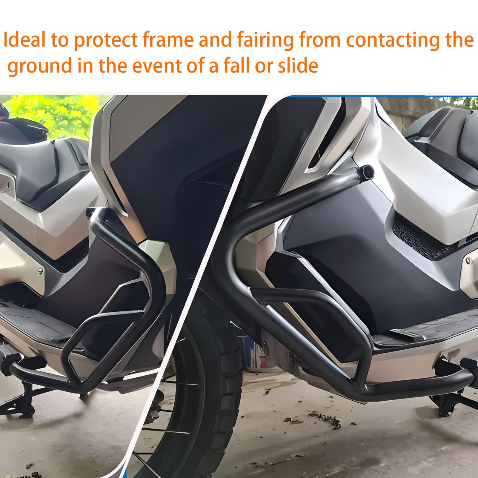 WOOGA Inférieur Barre de pare-choc pour moteur de moto protecteur de cadre Protection contre les chutes du réservoir de carburant pour Ho&n&da X-ADV 750 XADV 750 XADV750 2017-2026 (Noir A)