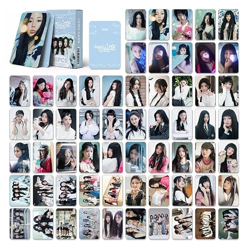 QKDEYTWTR 92Pcs Photocards Illitcards 6 X 9 cm Kcards Wonhee,Yunah,Minju,Moka,Iroha Greeting Cards Cards with Postcards Box for Fans/Super Real Me