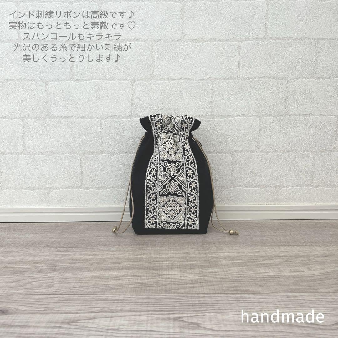 Amazon.co.jp: インド刺繍リボン ハンドメイドバック ポーチ