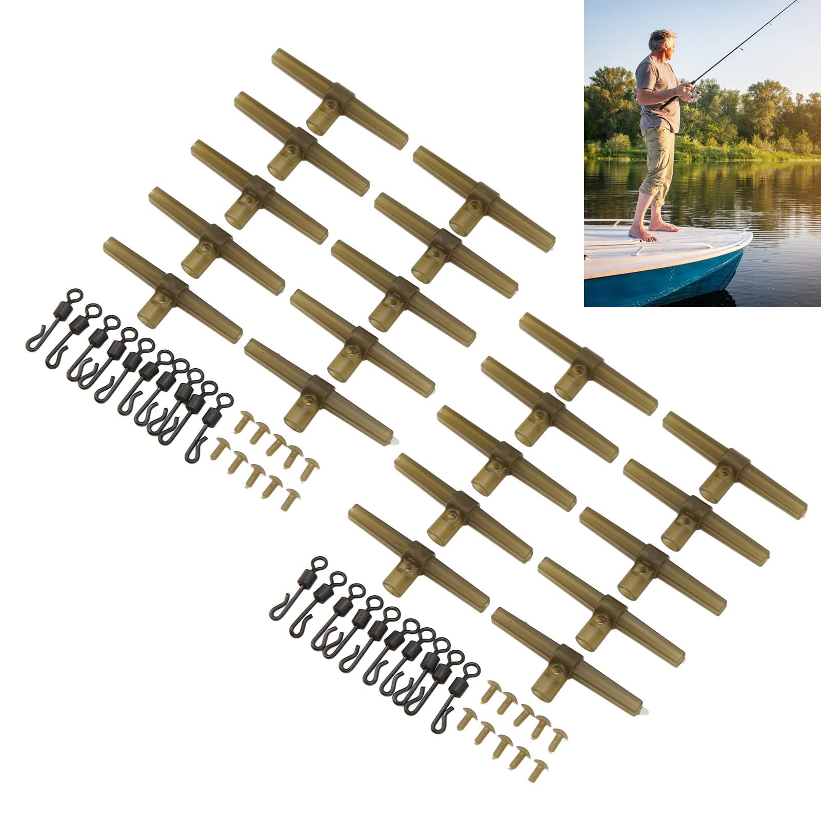 Kit Anti-Enchevêtrement Pêche Carpe – 20 Manchons Métal 9 & 12 Cm – Double Soudure, Panier à Nourriture