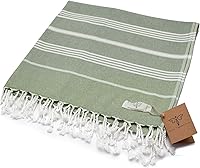 Vista 6 de SMYRNA TURKISH COTTON Classical Series - Toalla de playa turca original, prelavada, 37 x 71 pulgadas, toalla de baño peshtemal y turca para spa