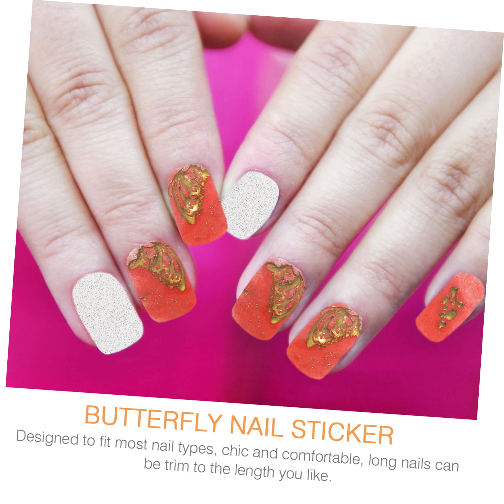 4 Set Adesivi per Unghie per Decorazione Manicure Stickers Autoadesivi per Nail Art per Feste e Speciali Personalizzabili e Facili Applicare
