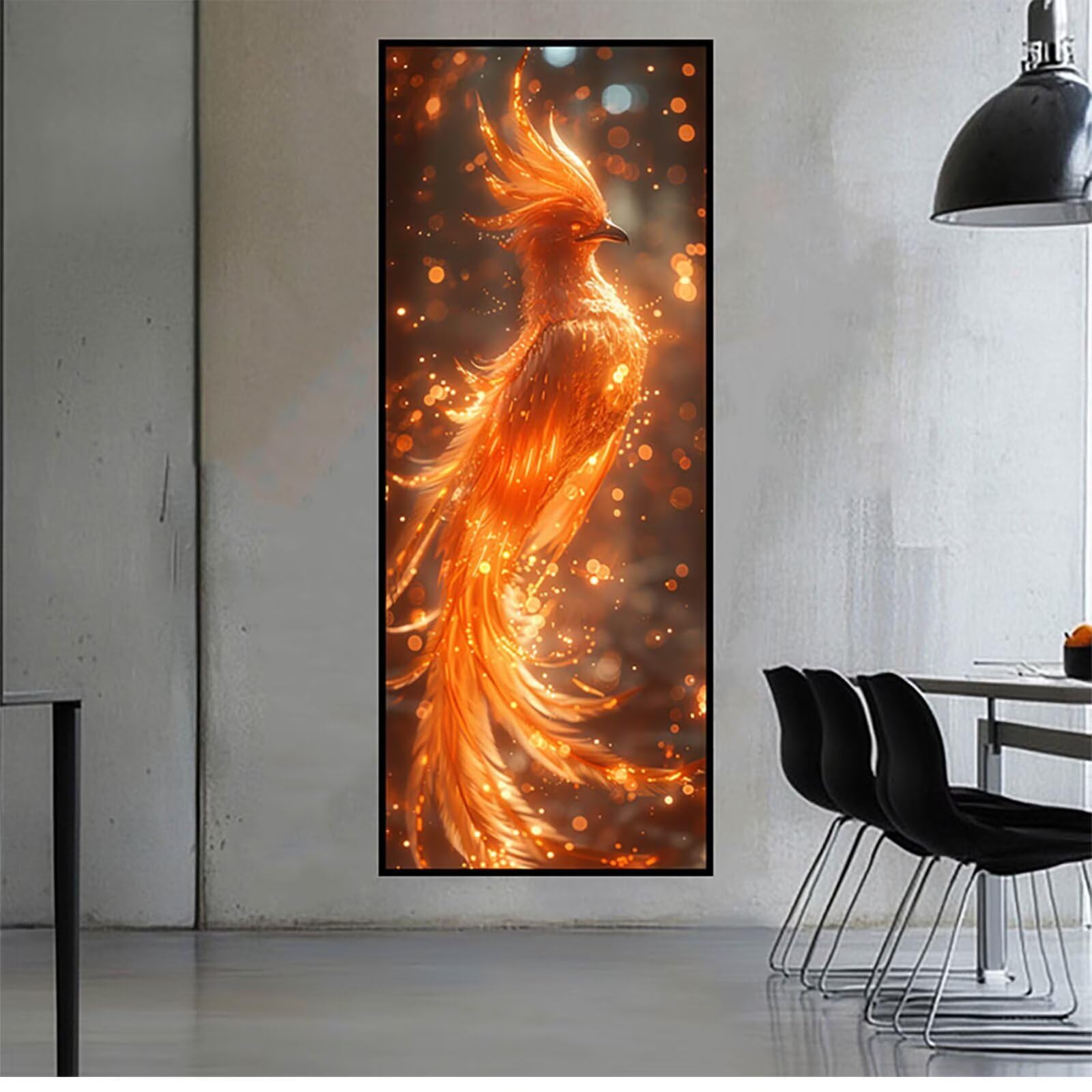 5D DIY diamentowe malowanie feniks, malowanie diamentowe według numerów dorosłych zwierzęta, zestaw do haftu pełne wiertło diamentowe malowanie 180 x 70 cm, zestaw do malowania diamentowego jako
