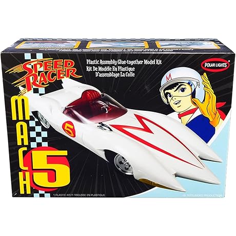 Round 2 Speed Racer Mach V, Die-Cast Metal Vehicle with Detachable Wheels