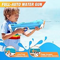 Vista 5 de Pistolas de agua eléctricas para adultos y niños, pistola de agua automática de hasta 32 pies de alcance, pistola de chorro de batería recargable