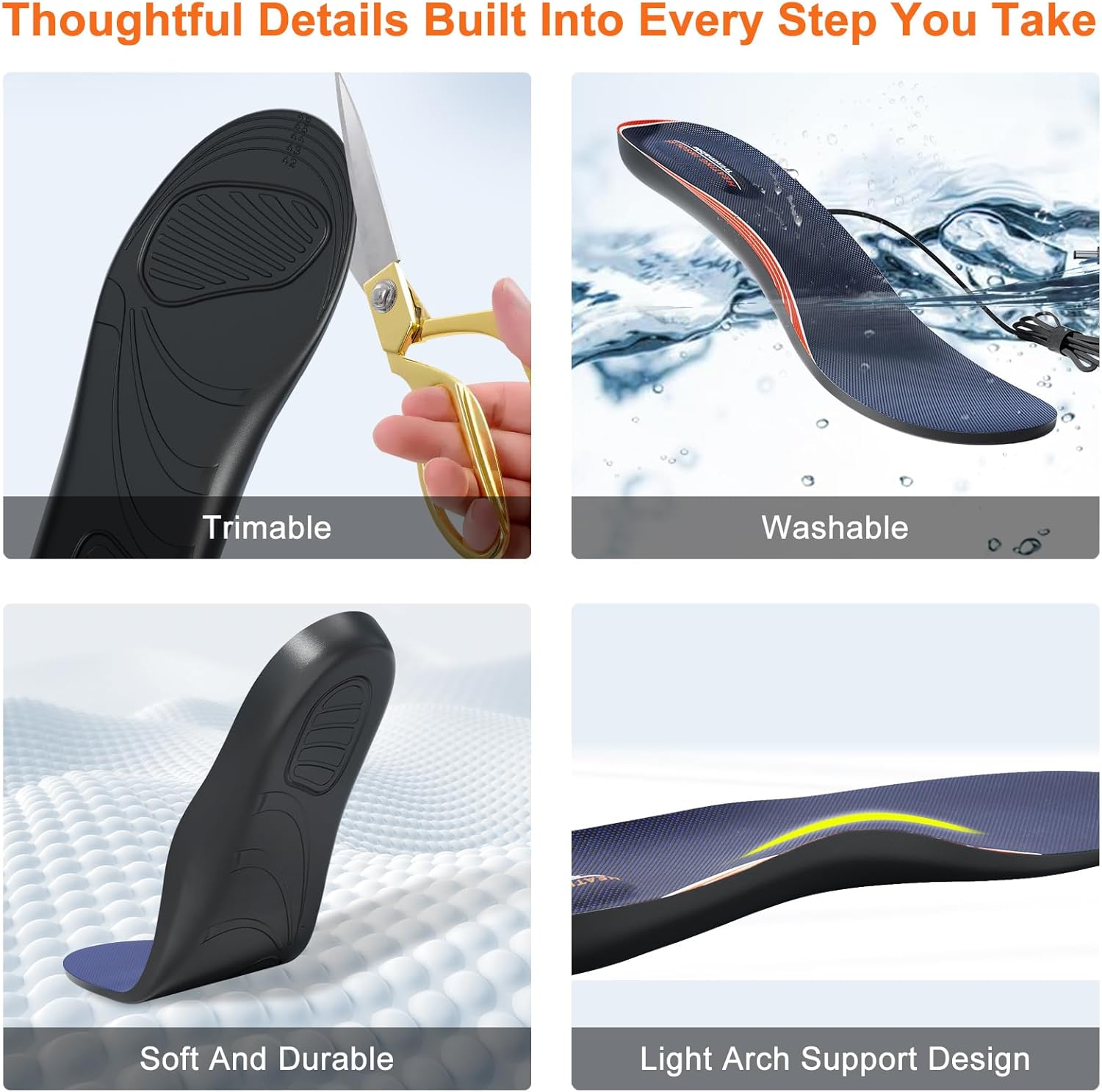 RTDEP Heated Insoles, Heated Insoles for Women Men with 6000mAh Battery, 4 Temperature Rechargeable Foot Warmers, Full-Foot Heating, Electric Heating Insole for Outdoor Hunting Fishing Camping - Image 4