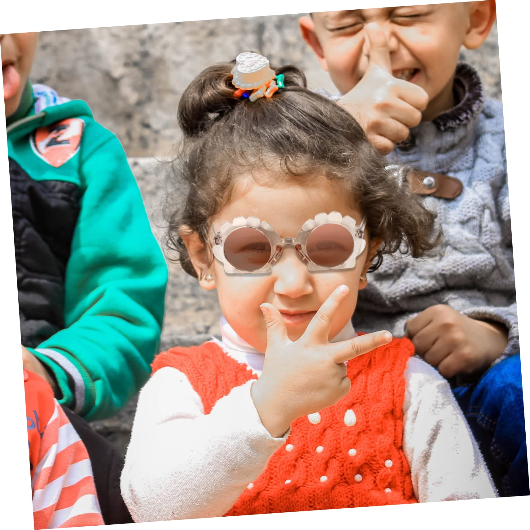 BESPORTBLE 2 Pairs Boys and Girls Sun Glasses Child Sunglasses for Boys Girls Fashion Baby Sunglasses Unique Shape for Party Carnival