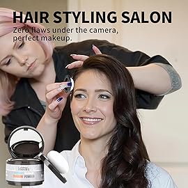 gowwim Root Touch Up, Hair Powder for Instantly Concealing Hair Loss, Receding Hairline & Beard, Eyebrow Powder, 0.14oz/4g