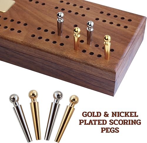 Miniatura 3 de Le Club - Juego de dominó de lujo con estuche de nogal hecho a mano y encimera de cunaencimera - Calidad de torneo 28 indestructible juego doble de