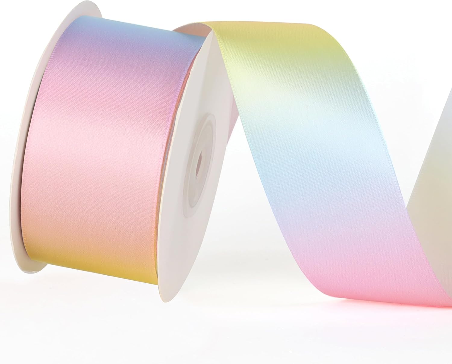Amazon.com: 1-1/2 inch 25 Yards Light Rainbow Ribbon, Wide Single Face ...