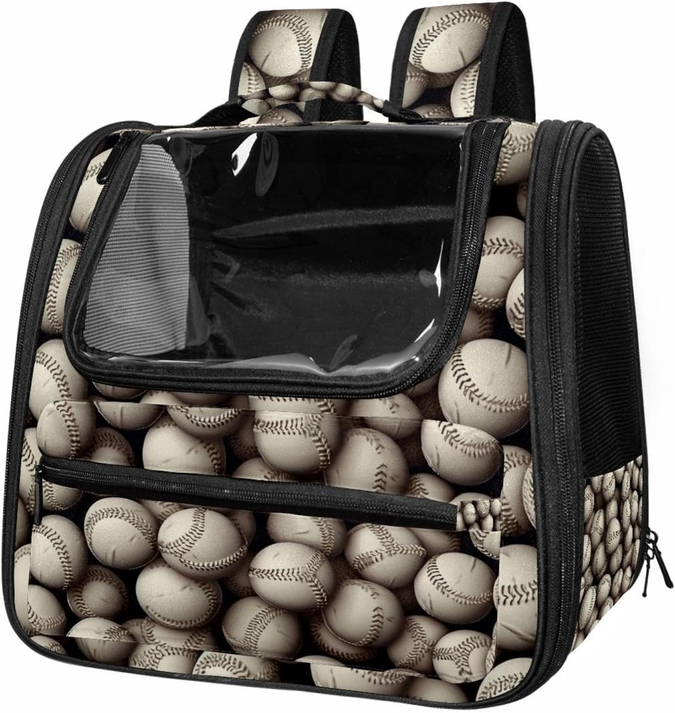 Portable Travel pet Backpack Carrier Hamster Bag Small Dog cat Carrier Breathable Hang Bag, Marble