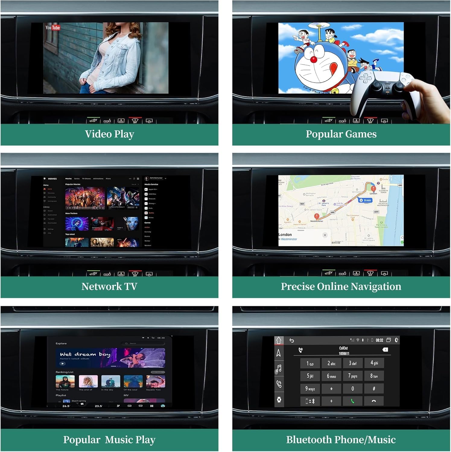 Wireless CarPlay AI Box for Audi A8 S8 RS8 (MIB 8.8"/10.1"), Android 13 Adapter with 256GB Storage, Supports Netflix YouTube TikTok Prime Video, Wireless Android Auto & Mirror Link, Backup Camera