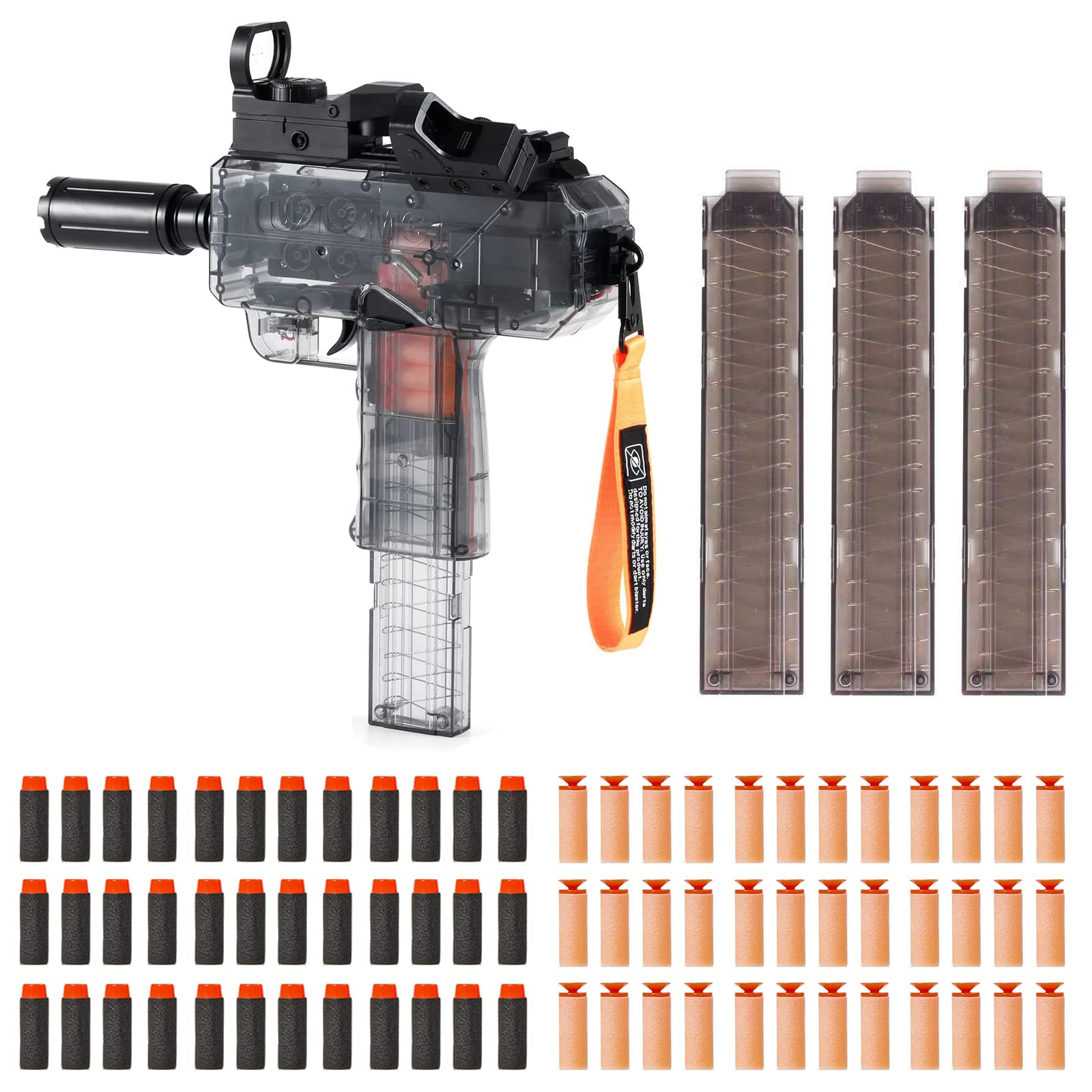 Buy Automatic Foam Blaster Toys, Uzi SMG Electric Foam Blasters with 72 Foam Darts and 3 Extra
