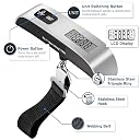 Niloni ABS Digital Luggage Scale 10g to 50 kg Weighing Travel Bag Weight Checker Hanging Weight Scale with Belt LCD Display Temperature Measurement Silver Color gallery image
