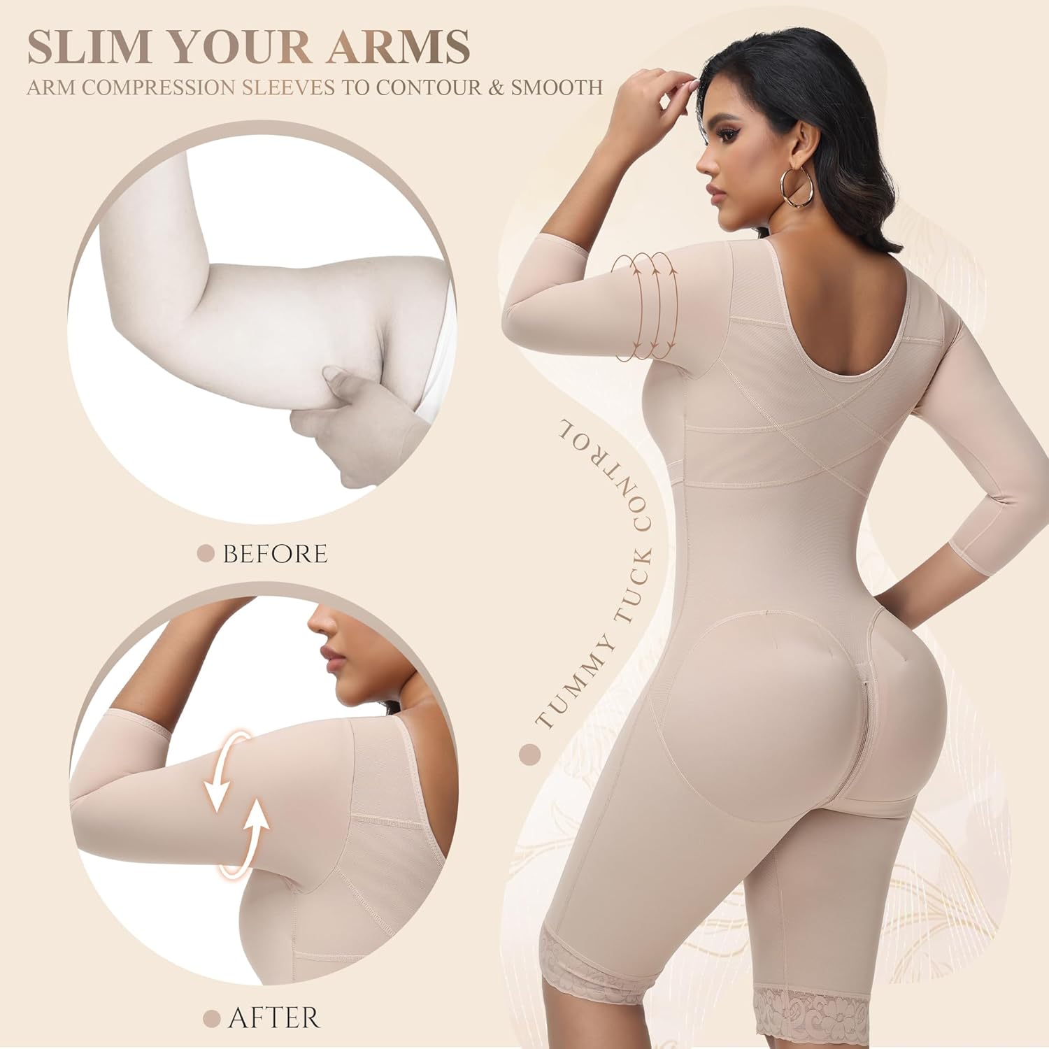 M MYODRESS Fajas Colombianas Moldeadoras Faja Body Shaper Tummy Control Shapewear for Women Post Surgery Compression Garment - Image 2