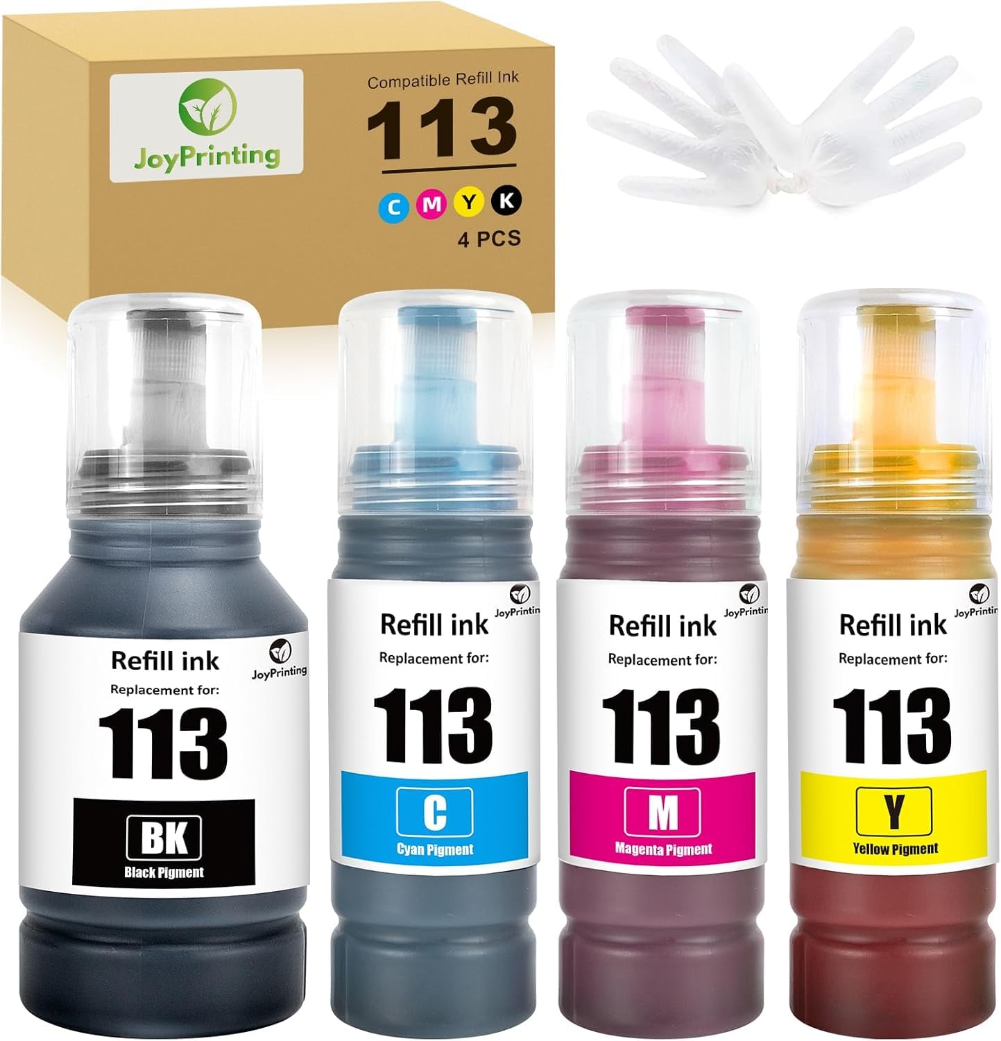 113 Encre compatible avec Epson 113 Cartouches d'encre compatibles avec Ecotank ET-5150 ET-5170 ET-5800 ET-5185 ET-5805 ET-5850 ET-5855 ET-5880 ET-5885 ET-16150 ET-1666. 50 ET-16655