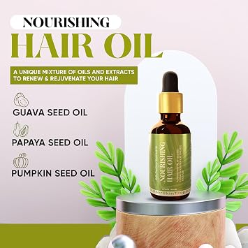 Nourishing Hair Serum For Dry Damaged Hair and Growth | High-performing - Argan Oil & Rosemary Oil For Hair Growth, Nourishment, Frizz Control for Scalp & Beard.