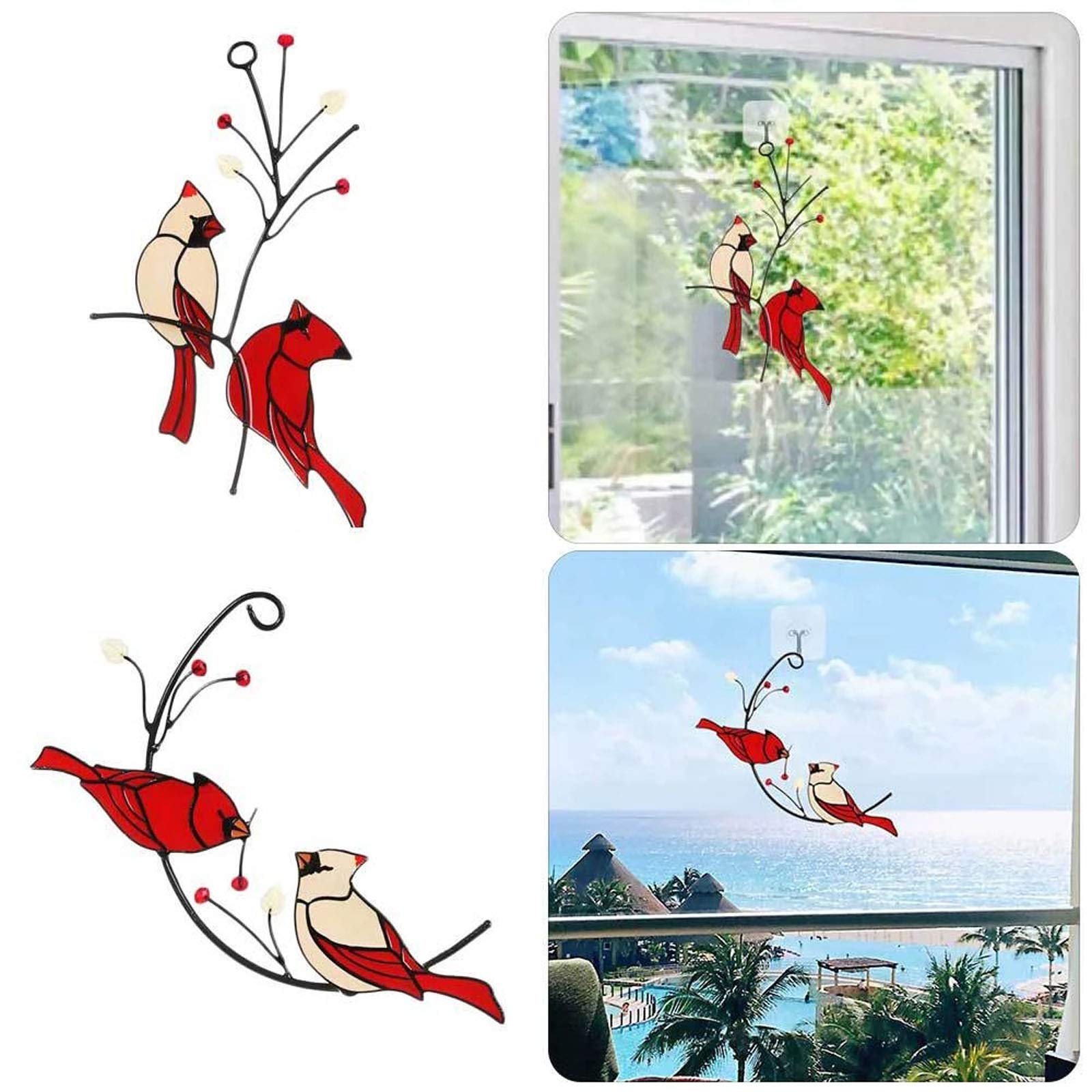 Sollbry Oiseaux sur Branche Décoration Murale Métal Décoration Murale