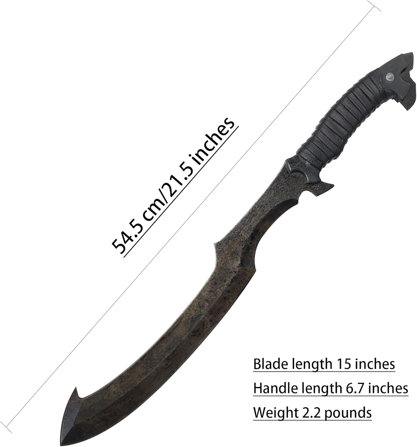 SV Handmade cast Manganese Steel Chopping Blade Sword, Full Tang, Outdoor, Hunting, Camping, Hiking, Survival, with Protective Cover, Multiple Styles to Choose from - Image 2