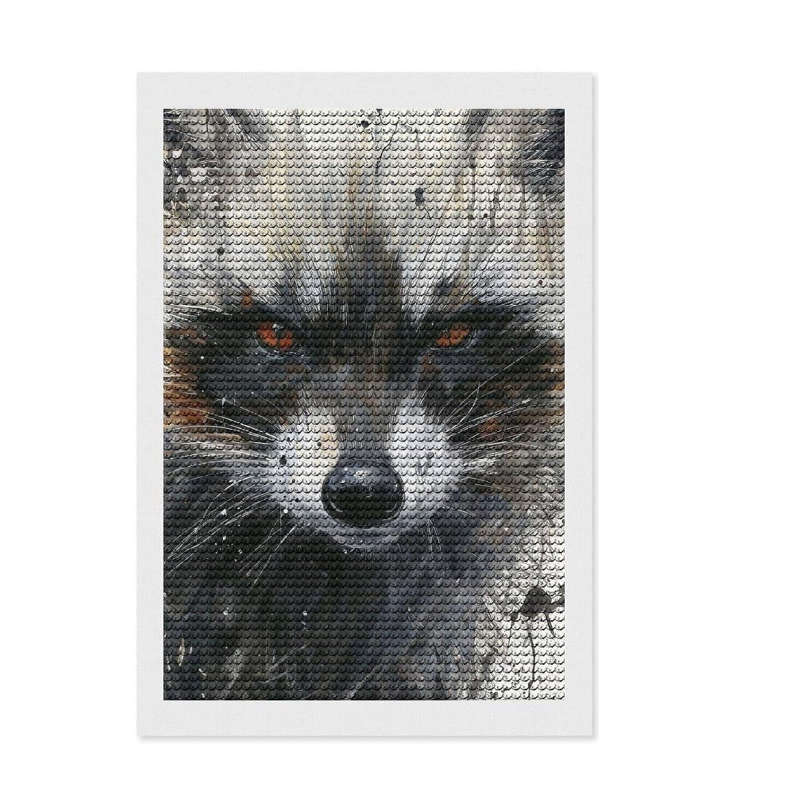 Junmoney Wild Gaze Full Drill Diamond Painting Kit 8"x12", for Adults, Pleasing Wall Art Project, Bedroom Decor, Festive Craft Gift