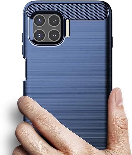 Miniatura 3 de Osophter Funda protectora de goma TPU flexible para Motorola One 5G UW para Motorola One 5G UW (azul marino)