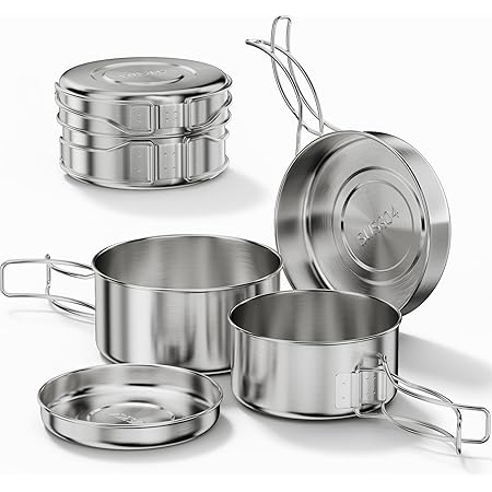 Casserole De Camping Pliable 770ml En Alliage D'Aluminium - Légère Et Compacte Pour Randonnée