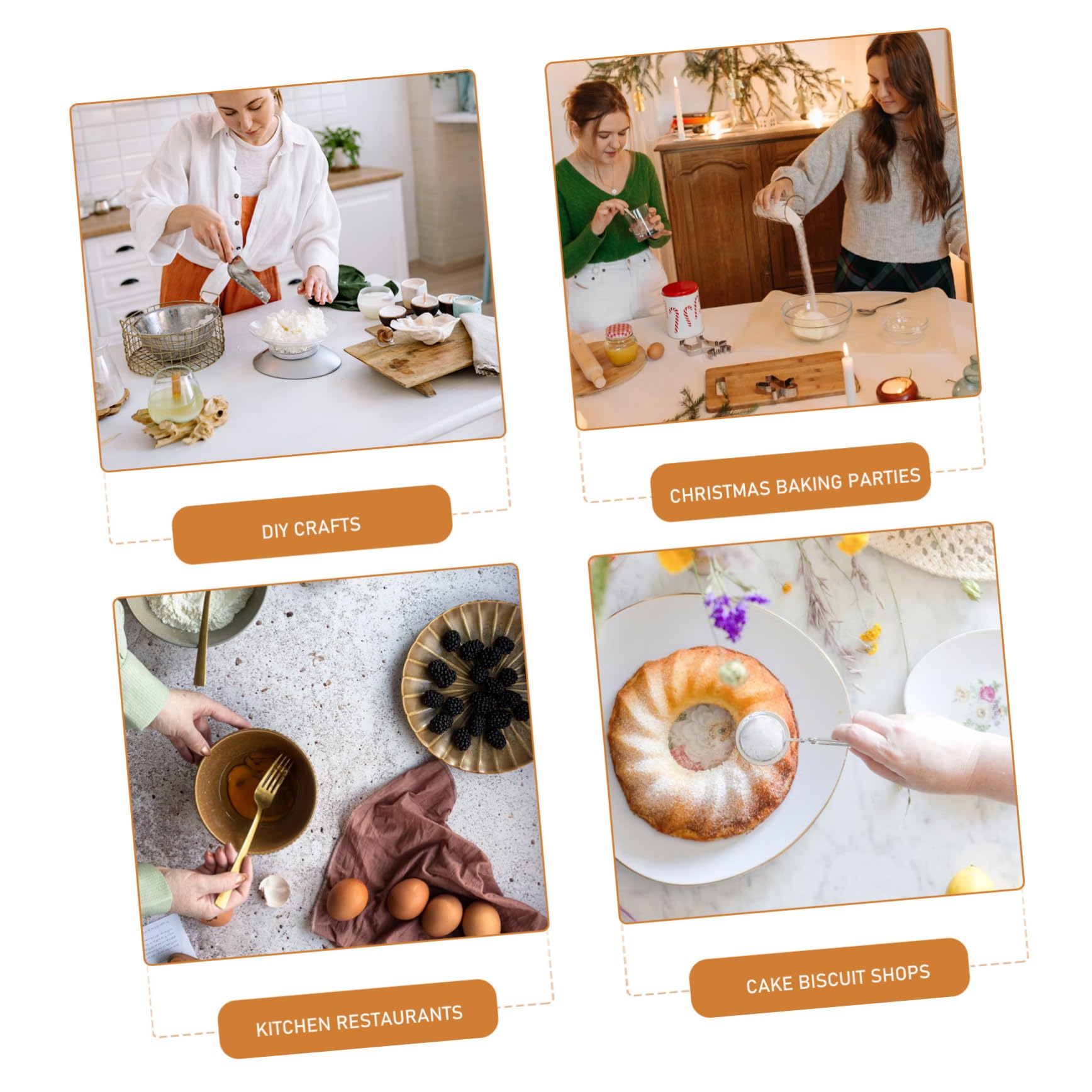MAGICLULU 4 Pièces Papier Forme pour Gâteaux Résistants à Haute Température Doublures de Cupcake Imperméables Graisse pour Muffins Gâteaux
