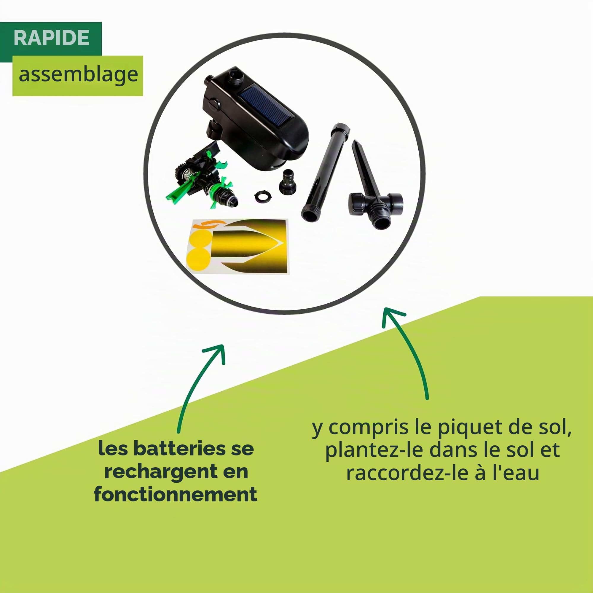 Windhager Répulsif pour Animaux Water Guard Solar, Anti-Animaux, Répulsif d'animaux avec Détecteur de Mouvement, Noir, jusqu'à 120 m², 05046