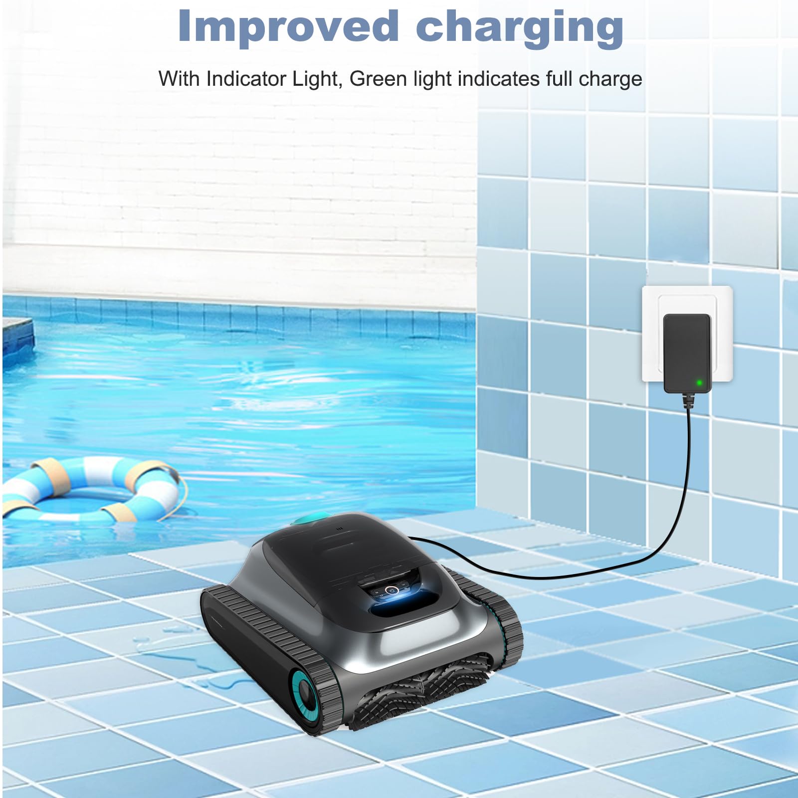 16.8V Ladegerät Geeignet für Aiper Scuba S1 Akku Roboter Pool Reiniger Kompatibel mit Aiper Scuba S1 E1 14.4V Li-Ionen Battery Cordless Akku Roboter Pool Staubsauger Ladegerät Adapter