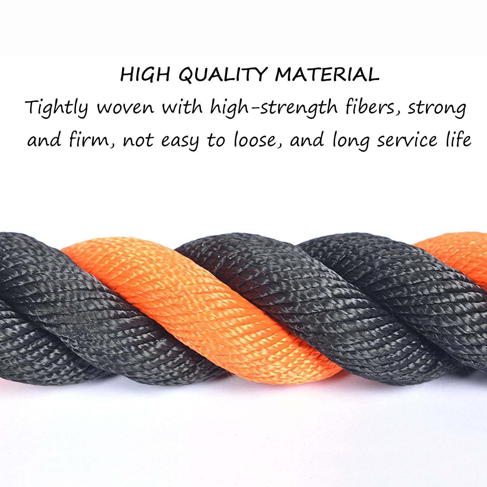Battle Rope, Turnseil mit Ankerset, Power-Muskel-Krafttrainingsseil, Welligkeitsseile für Cardio-Training, Sport Fitness Bootcamp (Size : 15m)