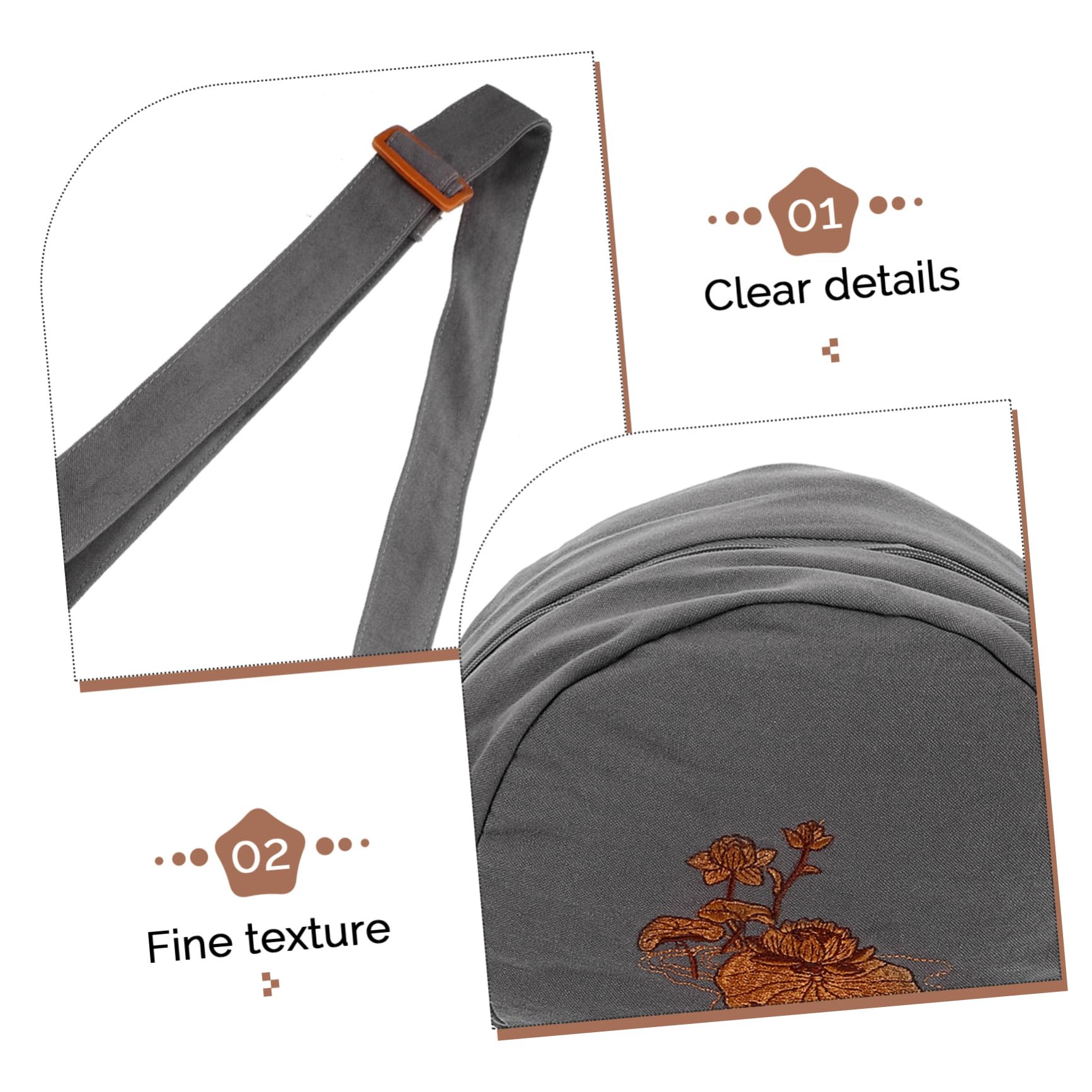 Estuche para Cuencos Cantores de Algodón Cremallera Antipolvo