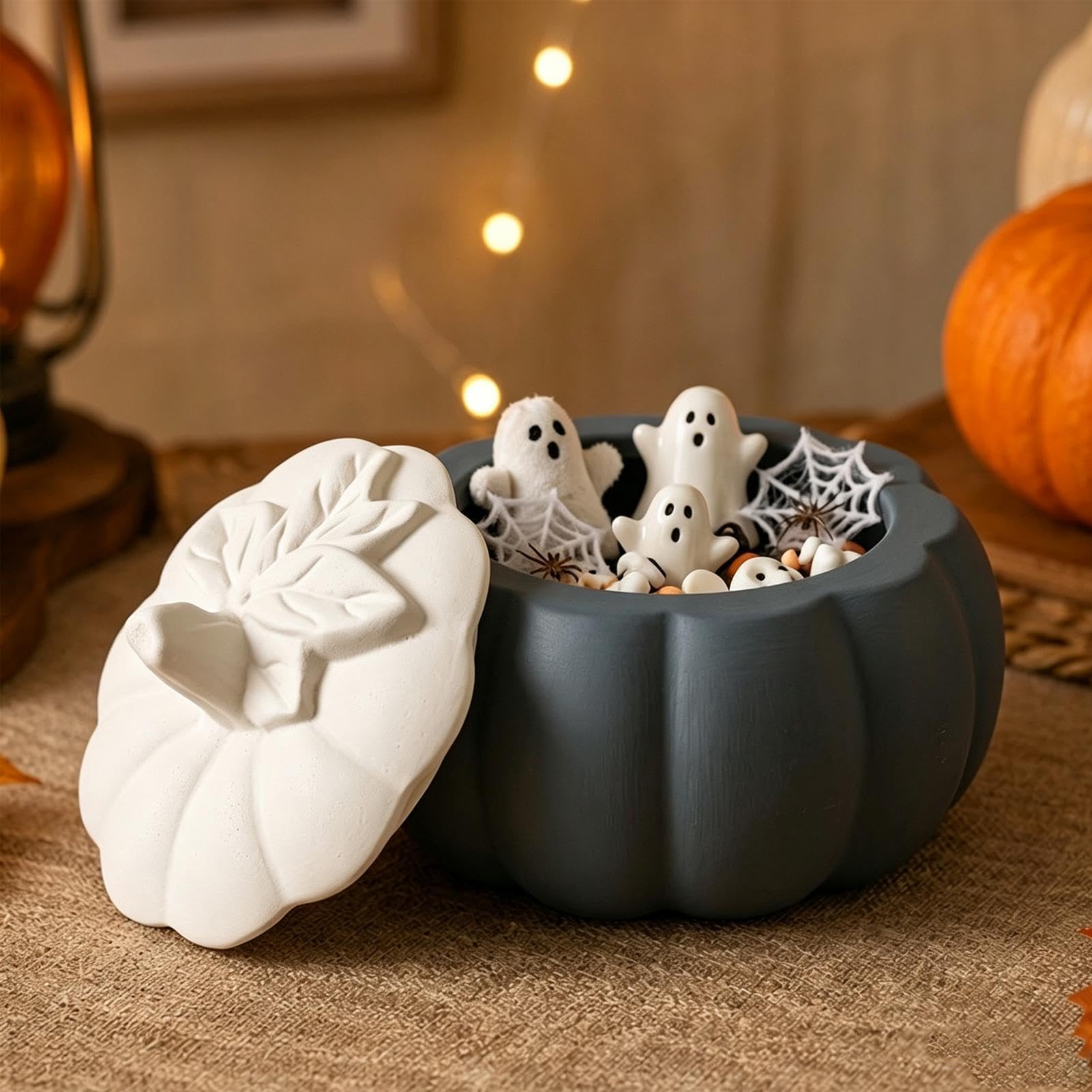 Forma do słoika na Halloween z pokrywką 3D nieprzywierająca dynia Halloween