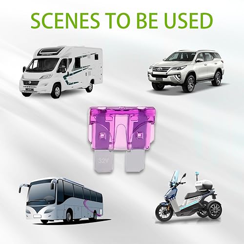 Miniatura 4 de BOJACK 50 fusibles automotrices estándar 3A (ATOAPRATS) fusibles de coche de 3 amperios 32 V (1224 V) fusible de hoja para coche camión