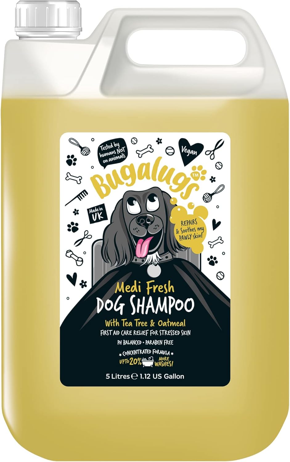 BUGALUGS Dog Shampoo for Itchy Skin Antibacterial And Antifungal