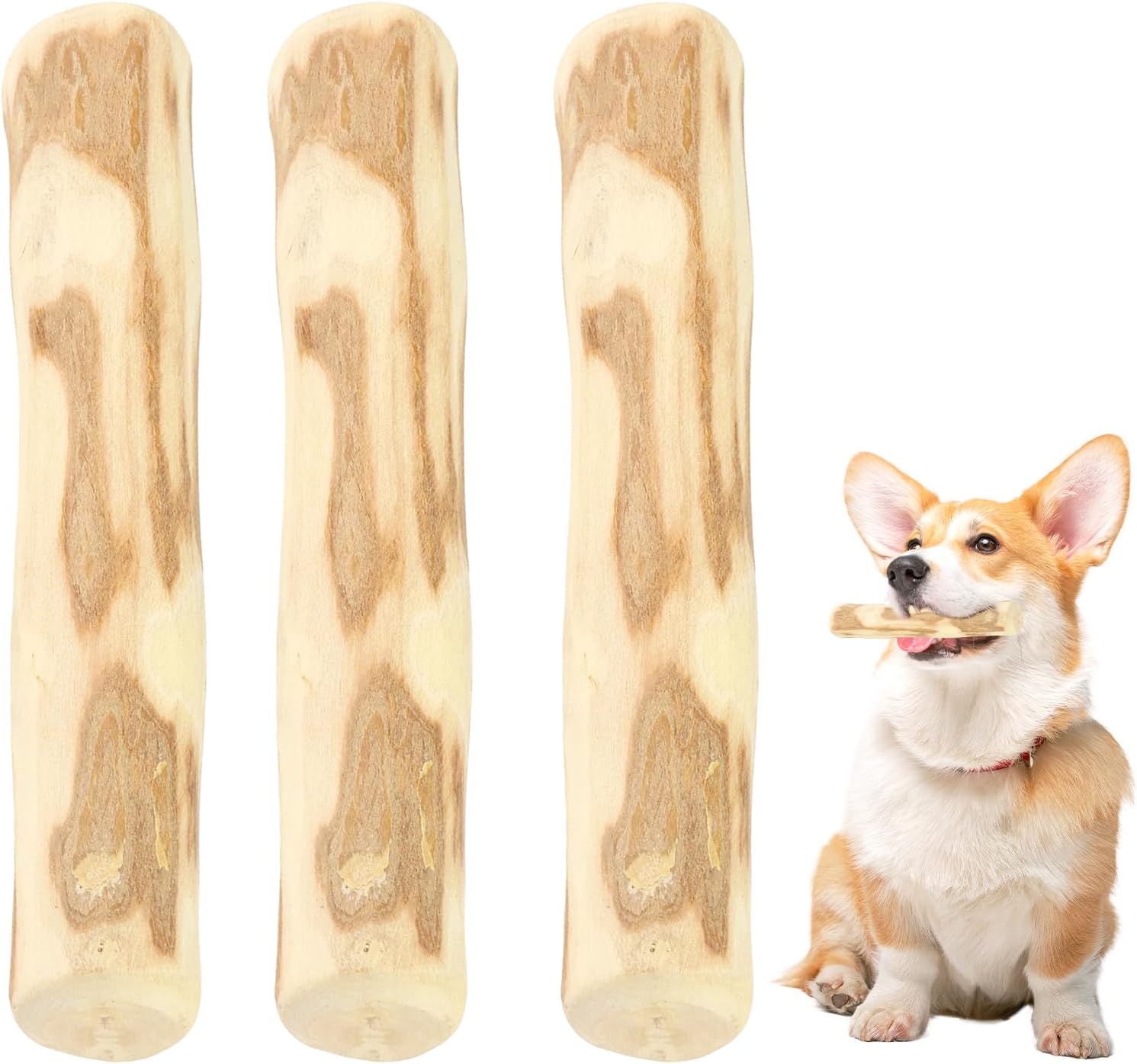 3 PCS Coffee Wood Dog Chew...