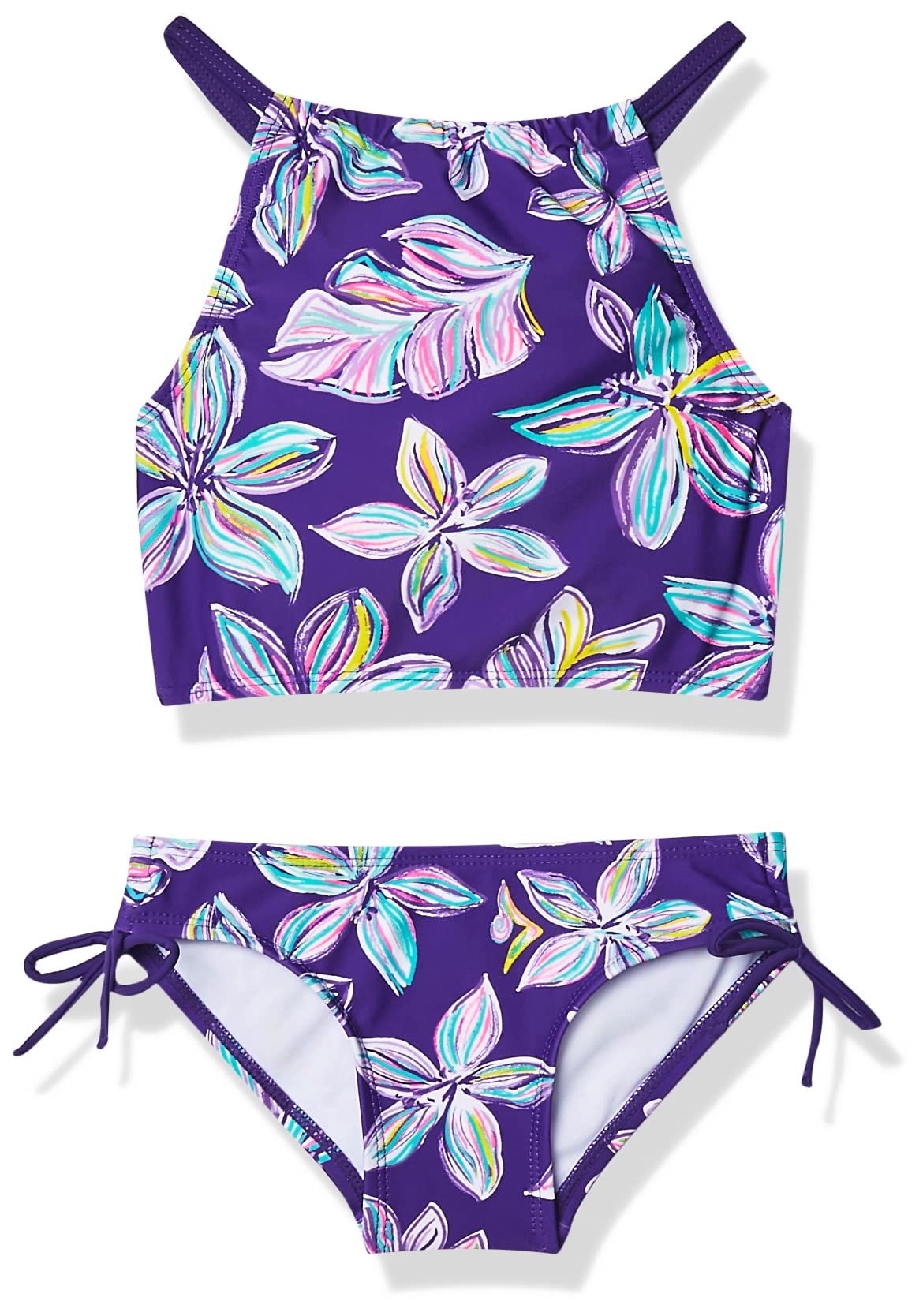 Kanu Surf Girls Daisy UPF 50 Beach Sport Halter Tankini 2-Piece Swimsuit