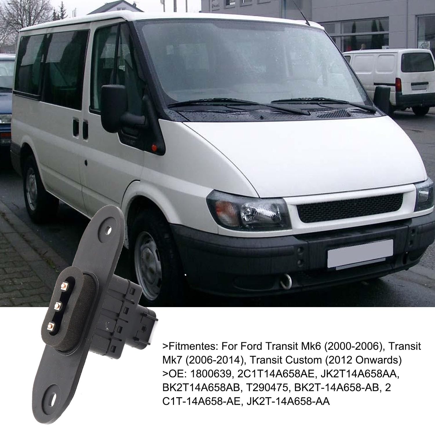 ANBOO Contact de porte coulissante à chargement latéral pour Ford Transit Mk6 Mk7 Transit Custom, 1800639 2C1T14A658AE