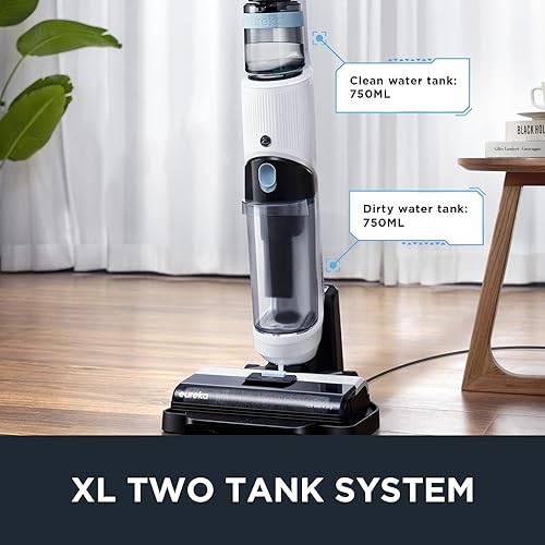 Miniatura 6 de EUREKA Aspiradora y trapeador todo en uno para sistema de autolimpieza ligero multisuperficie, para suelos duros y alfombras de área, 2 en 1,