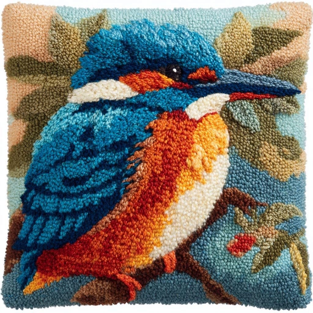 Henypt Latch Hook Cushion Kits Bird