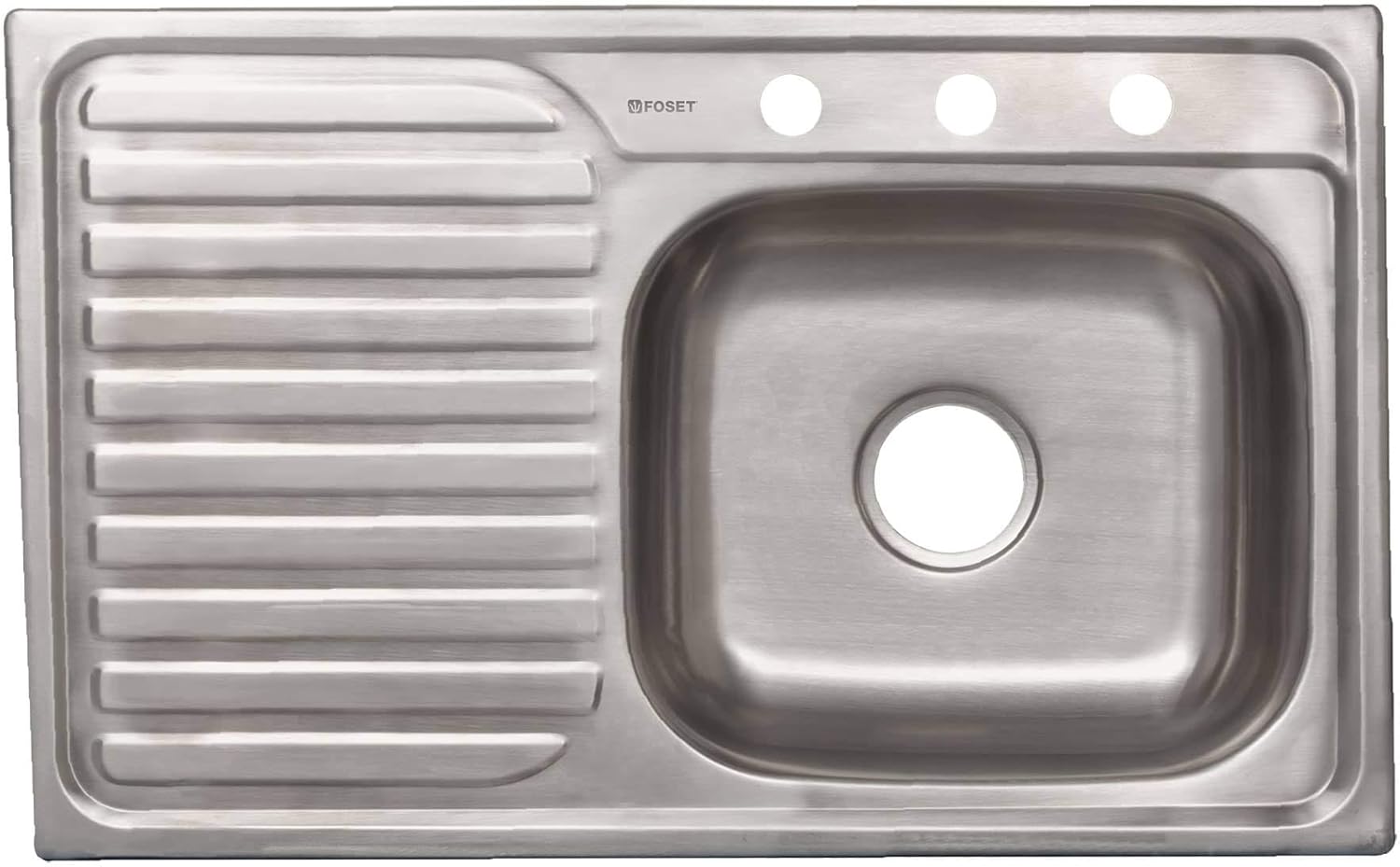 Recessed sink 80 x 50 cm, right vat