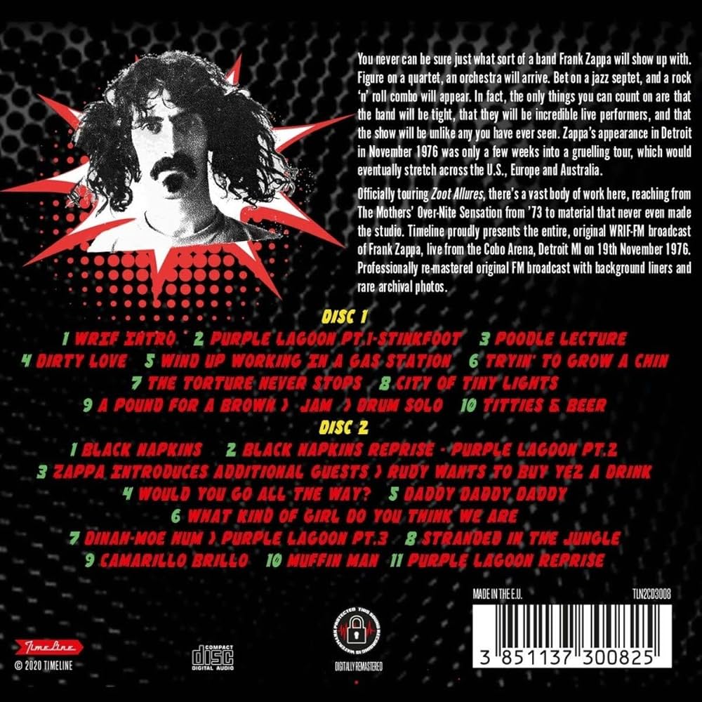 Frank Zappa - Live Detroit 1976 - Amazon.com Music