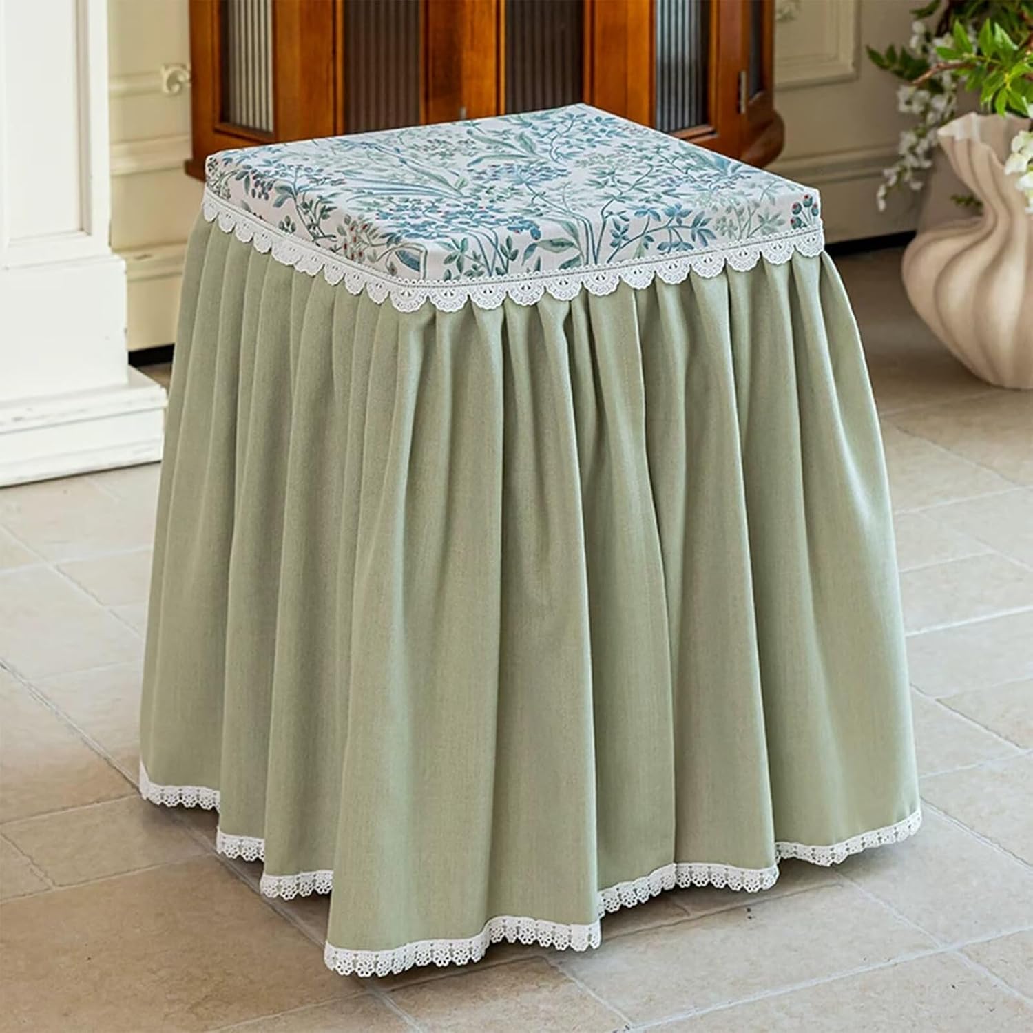 Printed Lace Skirt Safe Cover, Decor Wrap Shield for Home Security Box