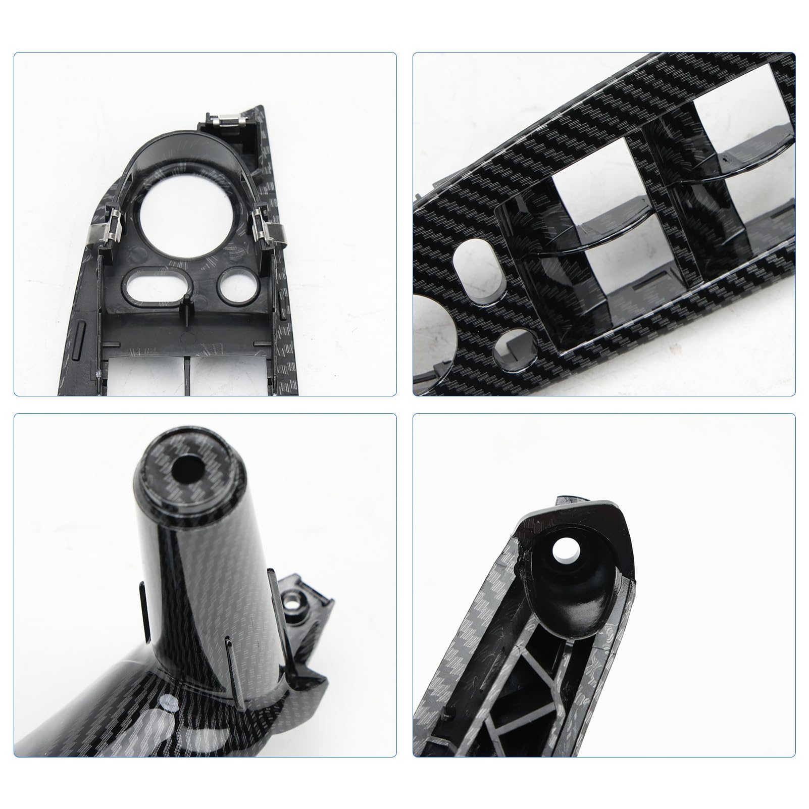 Auto Sinistra Destra in Fibra di Carbonio Interno Maniglia Copertura Trim per X5 E70 X6 E71 E72 Interno Anteriore Posteriore Sinistro Destro Maniglia Porta Interno Pannello Copertura