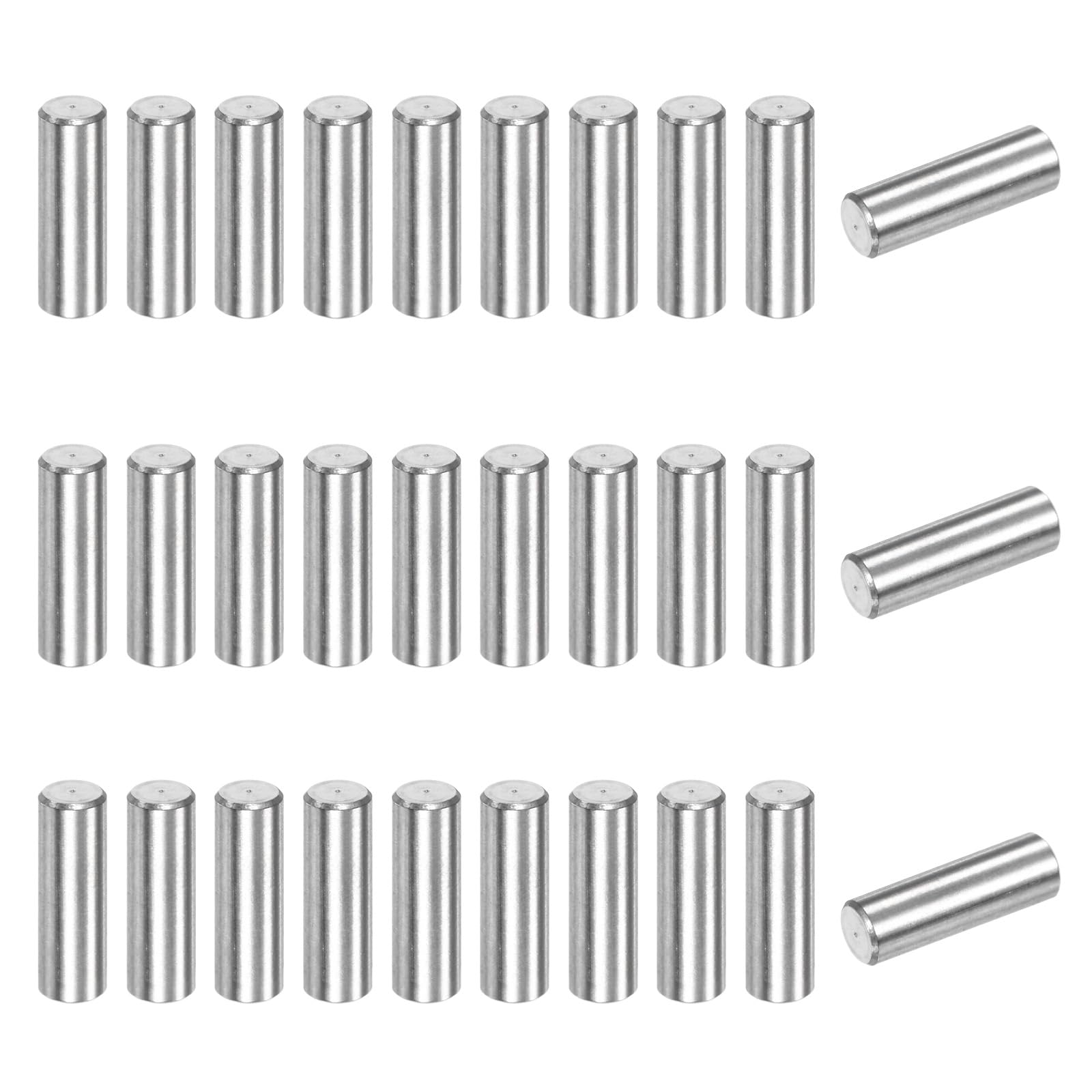 M METERXITY 100-Pack 3 x 10mm Dowel Pin, 304 Stainless Steel Support Pin Fastener Elements for Metal Devices/Wooden Projects