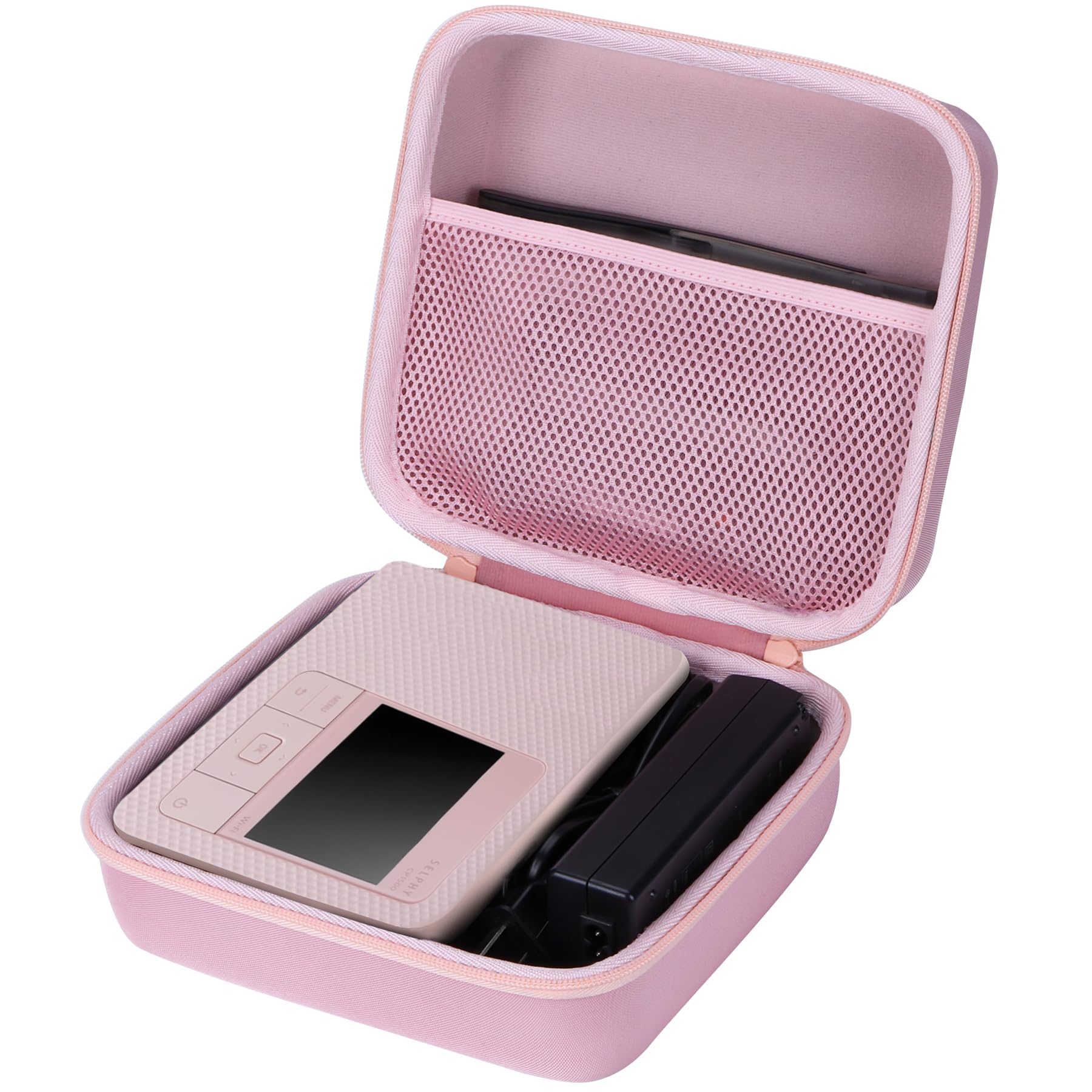 Lebakort Hard Case Compatible with Canon SELPHY CP1500 CP1300 CP1200 Compact Photo Printer (Pink Case)