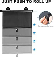 Vista 5 de Sonrinss Car Window Shade Sun Shade - Retractable Car Sun Shade, Car Window Shades for Blocking Sun Glare and Heat, Suitable for Car Side Window