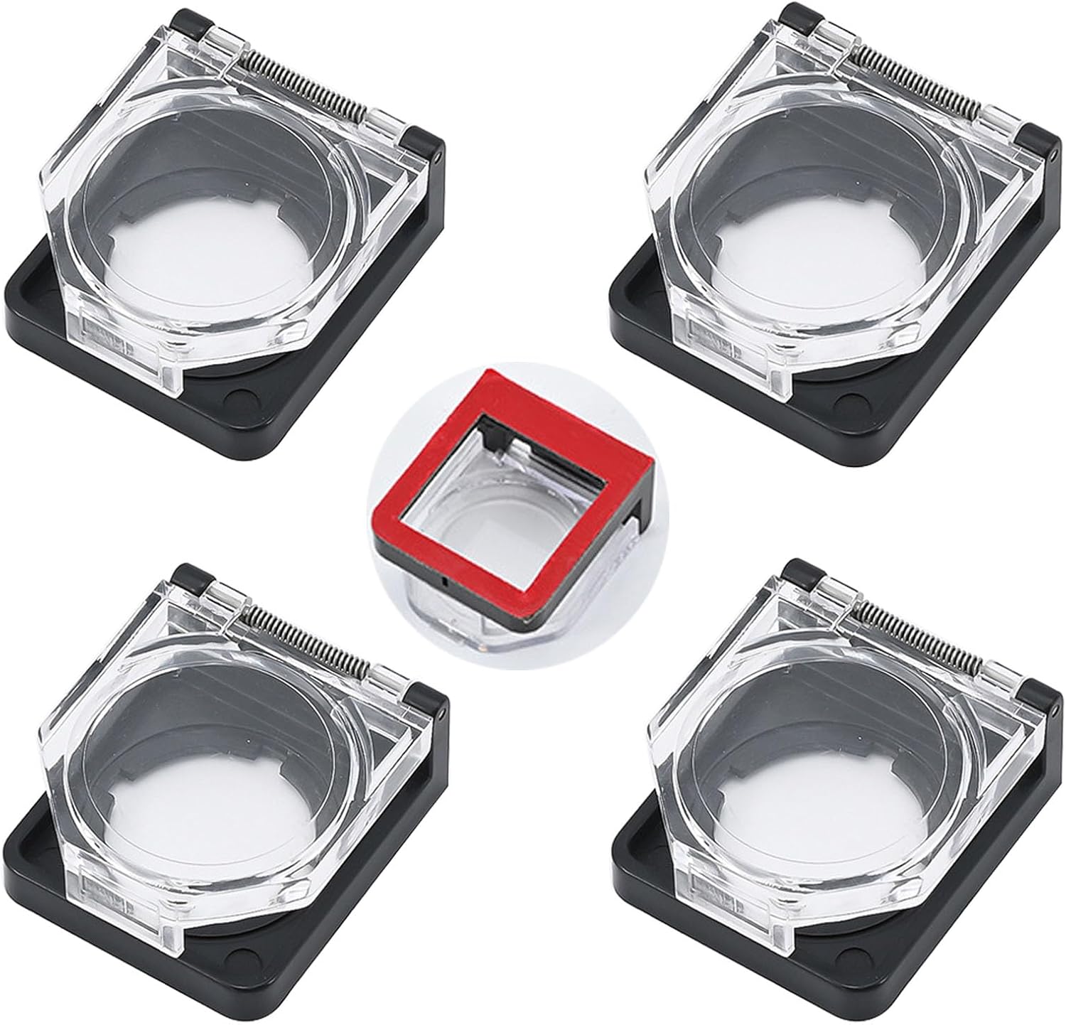 Spring Button Guard 4PCS 22mm Power Push Button Switch Cover Button Cover with Springs ...