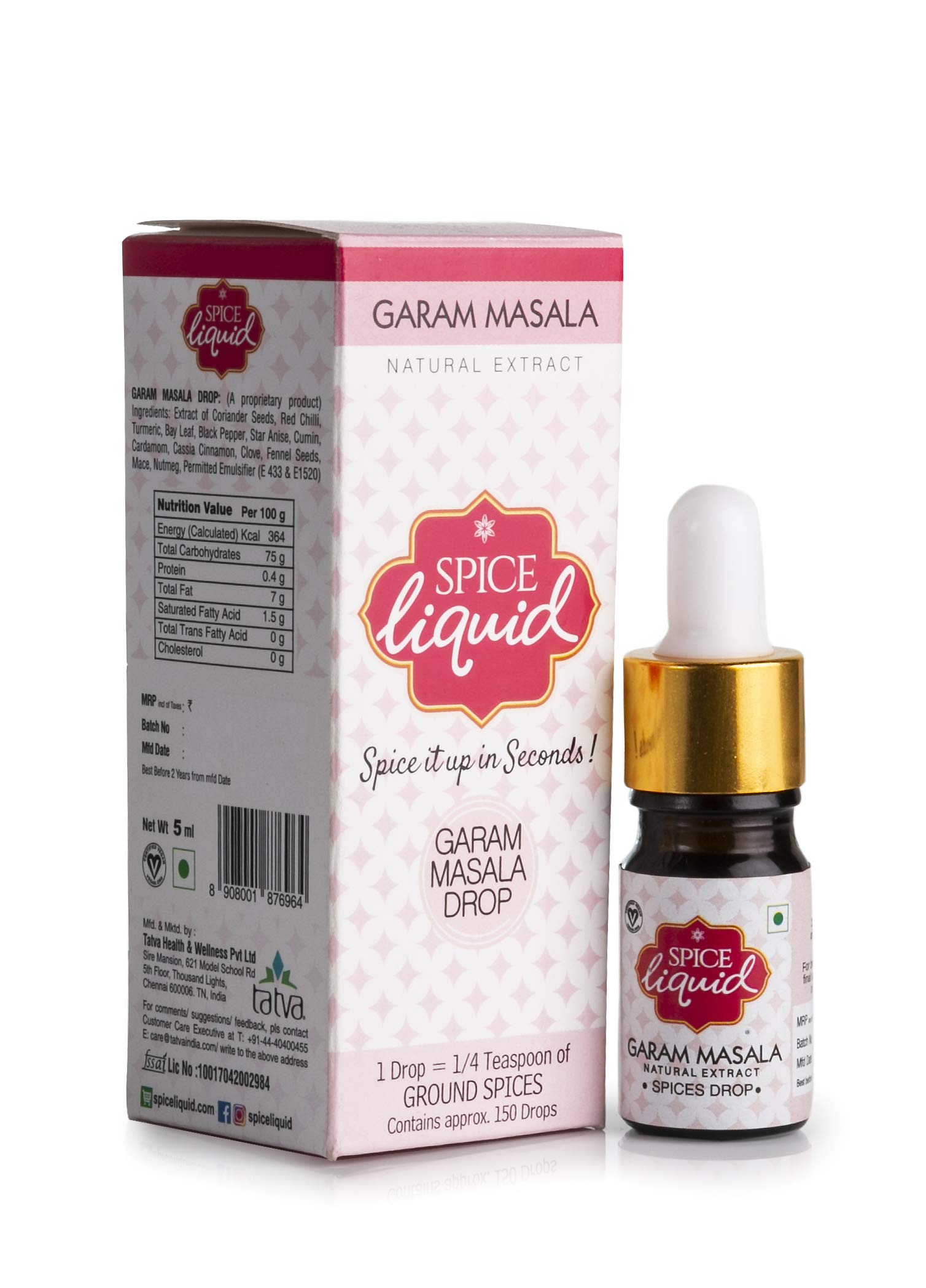 See full amazon price history chart for SPICE LIQUID Garam Masala Drop for Food Savory Enhancer (5 ml) SPICE LIQUID Garam Masala Drop for Food Savory Enhancer (5 ml) (B084SYJ7KV) Amazon Price History, Amazon Price Tracker