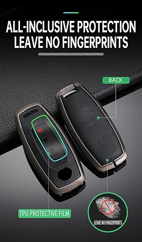 Miniatura 6 de ontto Funda para llave de coche con llavero para Nissan Rogue Pathfinder 2023 2024, Negro -